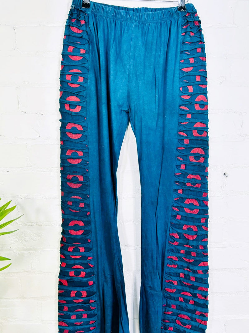 Circle Print Long Trousers