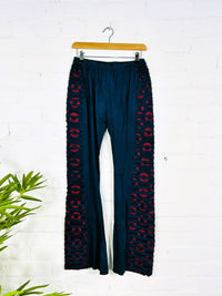 Circle Print Long Trousers