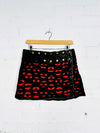 Circle Print Mini Popper Skirt