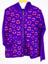 Circle Print Zip Hood Top