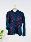 Circle Print Zip Hood Top