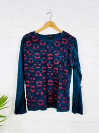 Circle Print Long Sleeve T-Shirt