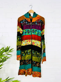 Long Zip Hooded Jacket