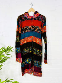 Long Zip Hooded Jacket