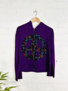 Peace Symbol Zip Hood Top