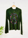 Peace Symbol Zip Hood Top