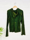 Peace Symbol Zip Hood Top