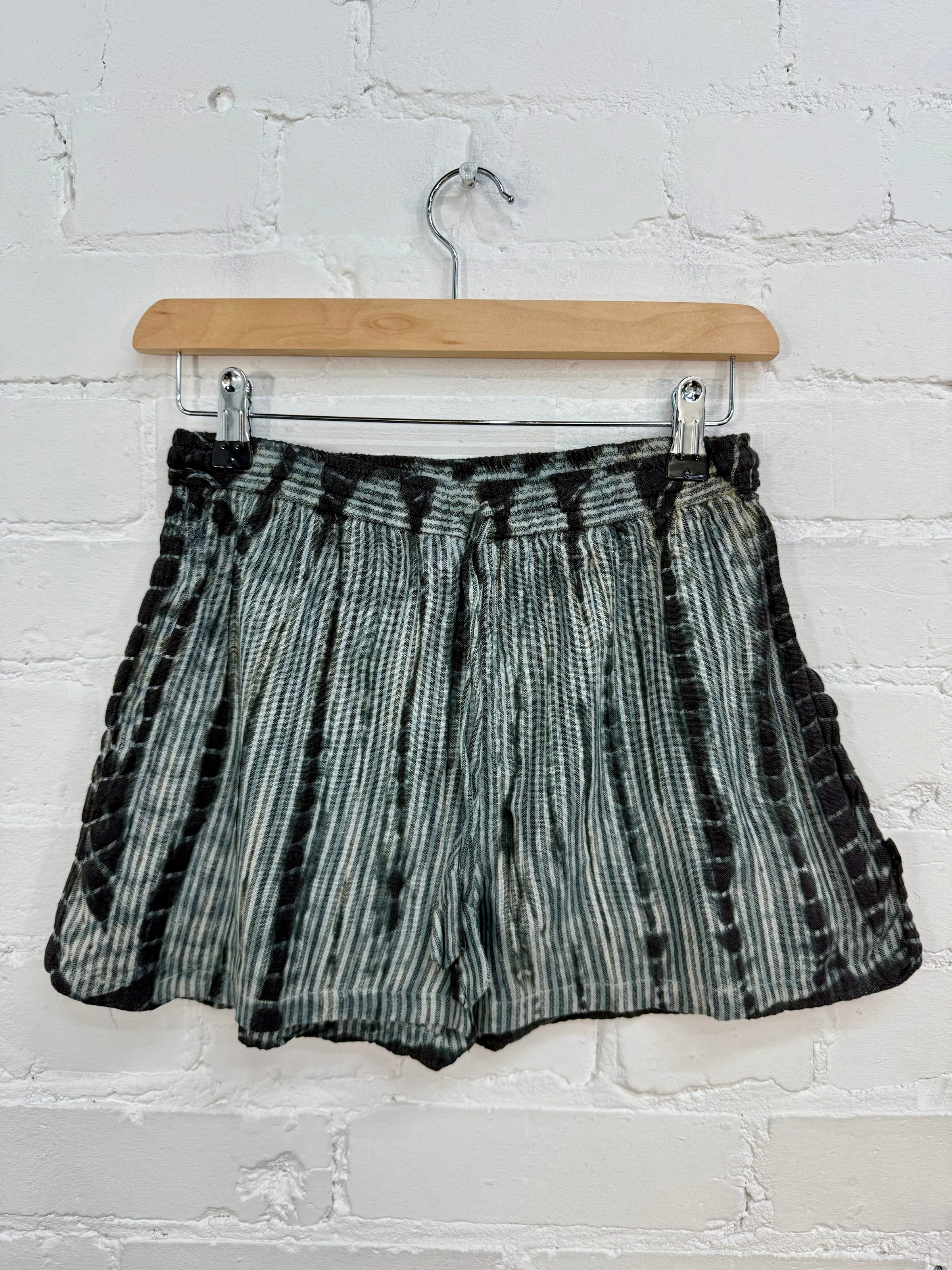 Tie-Dye Striped Short Shorts