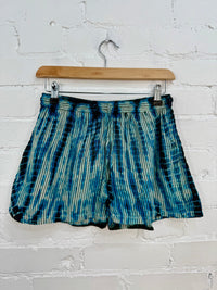 Tie-Dye Striped Short Shorts