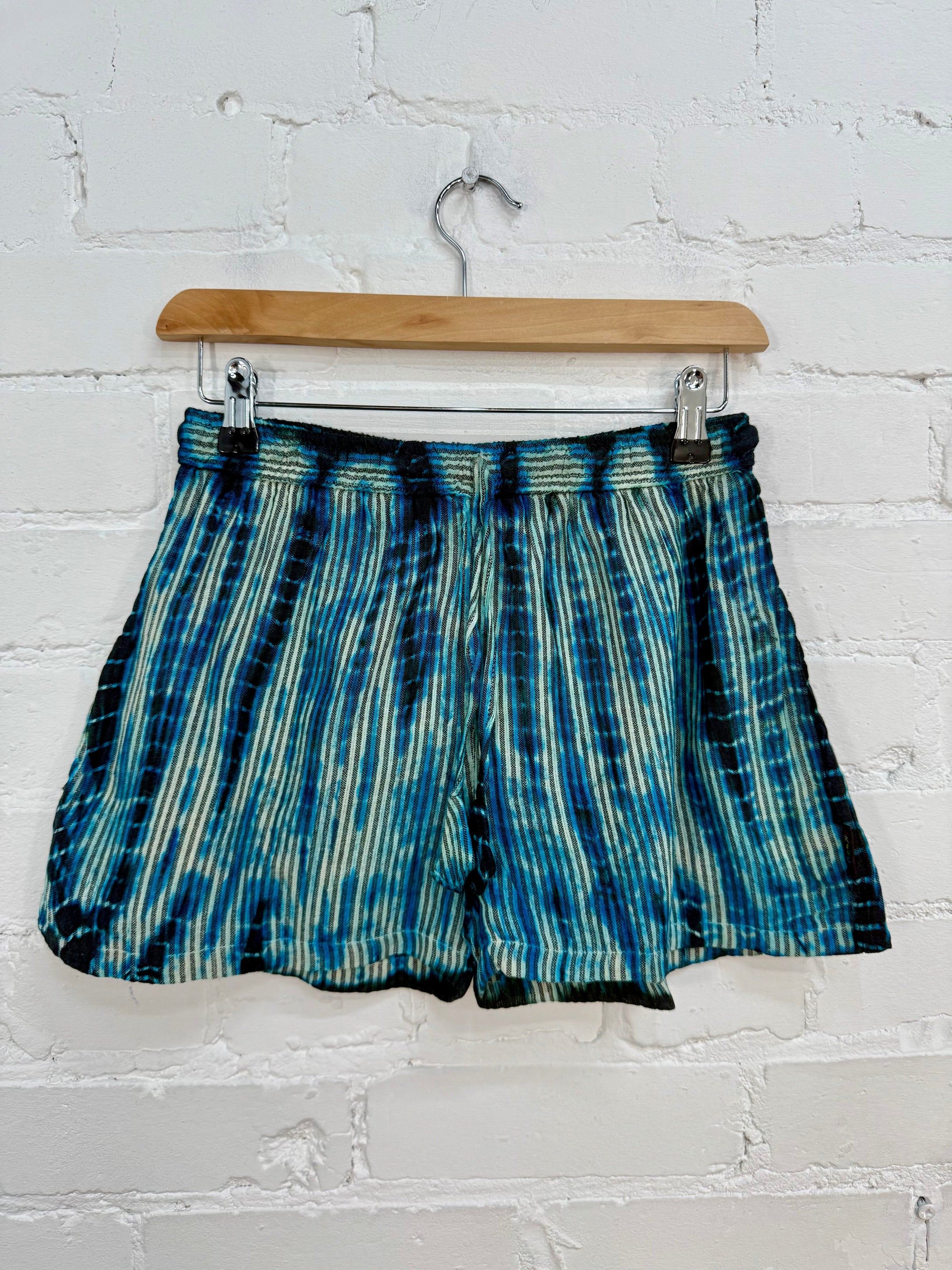 Tie-Dye Striped Short Shorts
