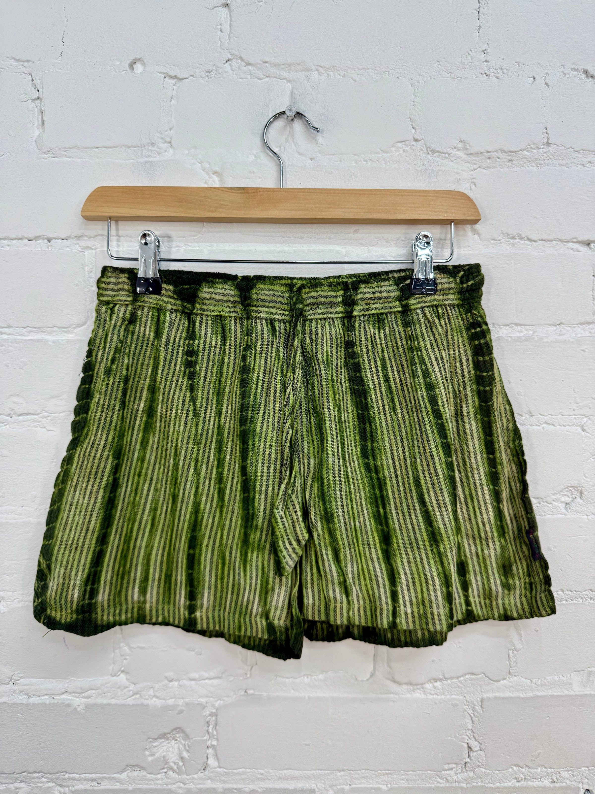 Tie-Dye Striped Short Shorts