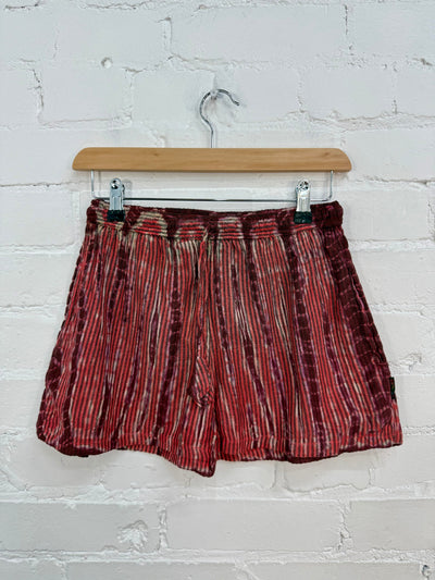 Tie-Dye Striped Short Shorts