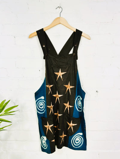 Star Short Dungaree Dress