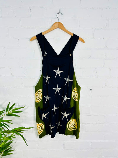 Star Short Dungaree Dress