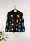 Star Lined Zip Hood Top
