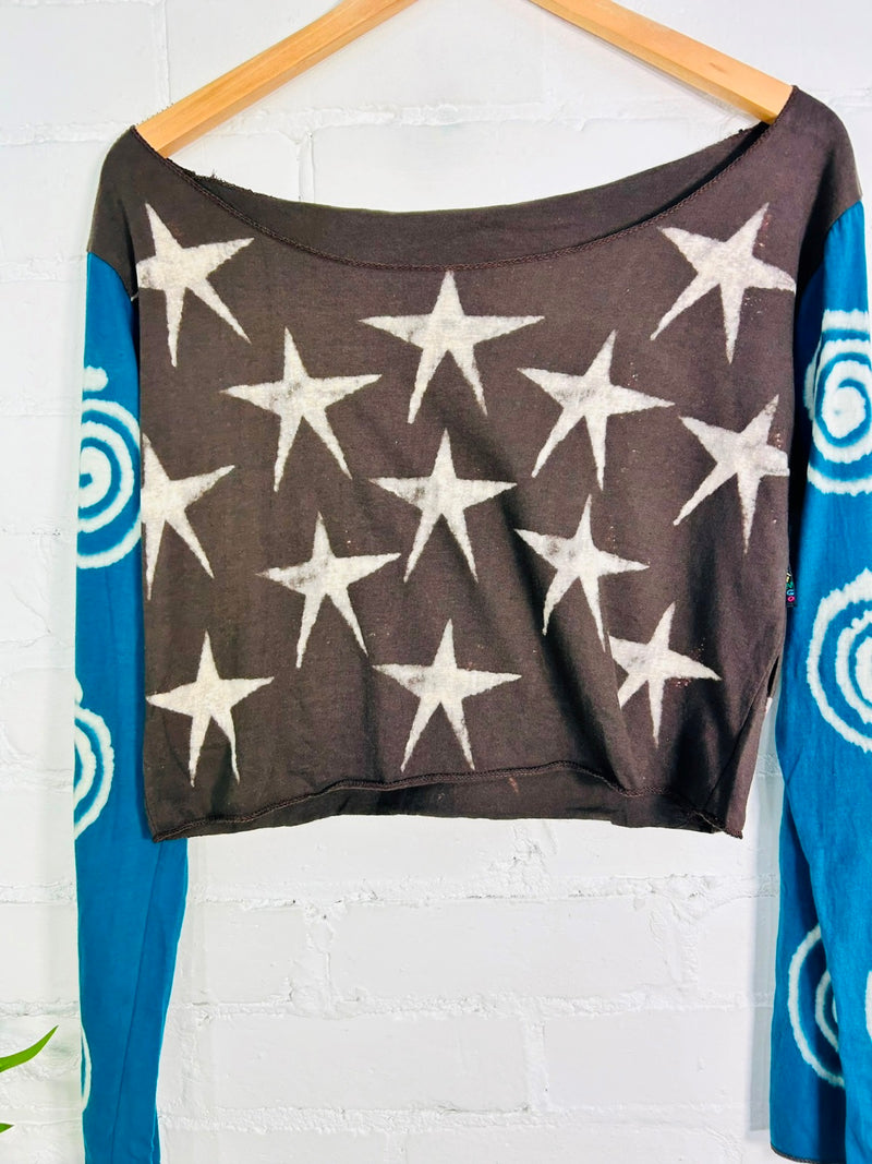 Star Long Sleeve Cropped T-Shirt