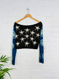 Star Long Sleeve Cropped T-Shirt