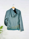 Moon Print Lined Zip Hood Top