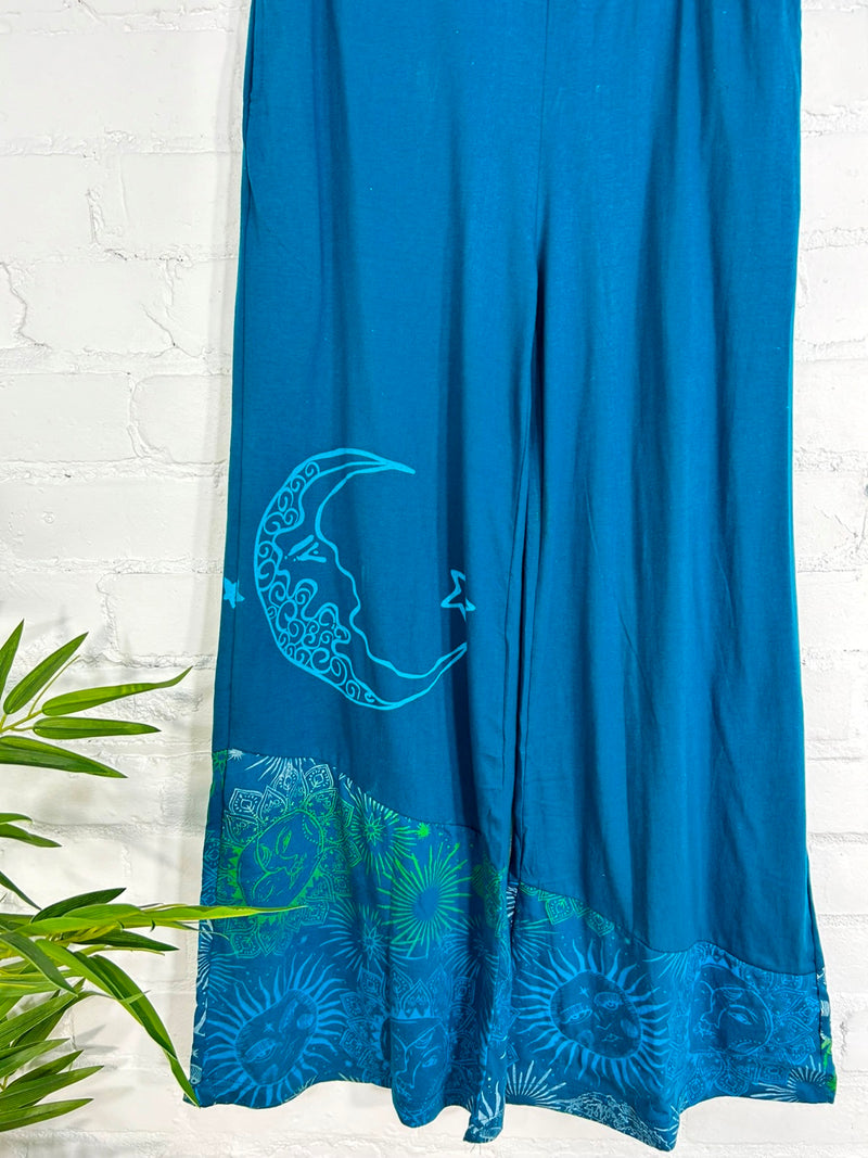 Moon Print Wide Trousers