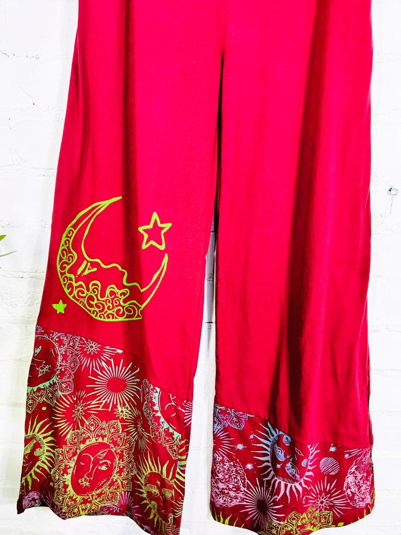 Moon Print Wide Trousers