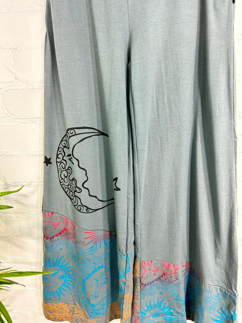 Moon Print Wide Trousers