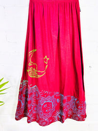 Moon Print Midi Skirt