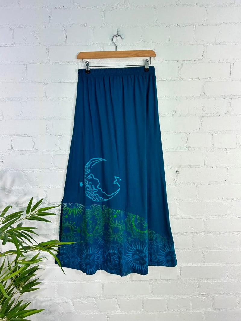 Moon Print Midi Skirt