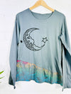 Moon Print Long Sleeve T-Shirt