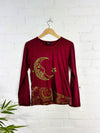 Moon Print Long Sleeve T-Shirt