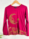 Moon Print Long Sleeve T-Shirt