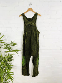 Yin Yang Print Long Dungarees