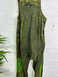 Yin Yang Print Long Dungarees