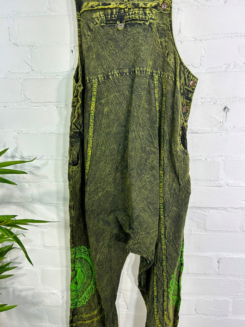 Yin Yang Print Long Dungarees