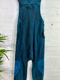 Yin Yang Print Long Dungarees