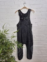 Yin Yang Print Long Dungarees