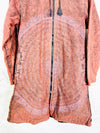 Prayer Print Long Lined Zip Hood Top