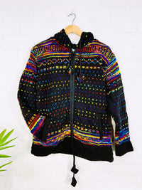 Rainbow Speckle Knitted Jacket