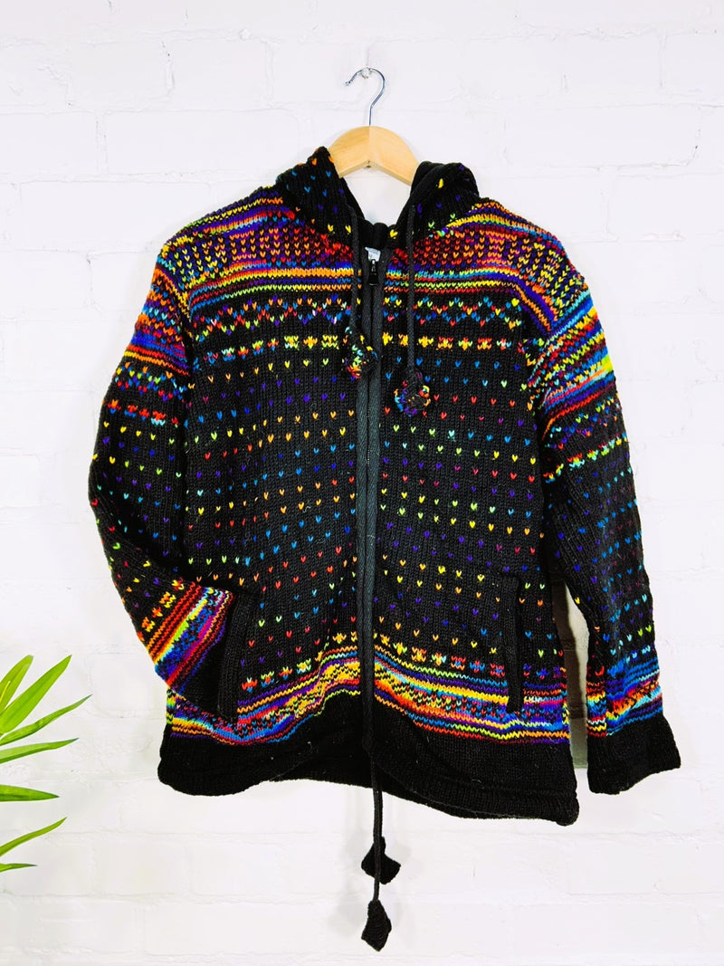 Rainbow Speckle Knitted Jacket