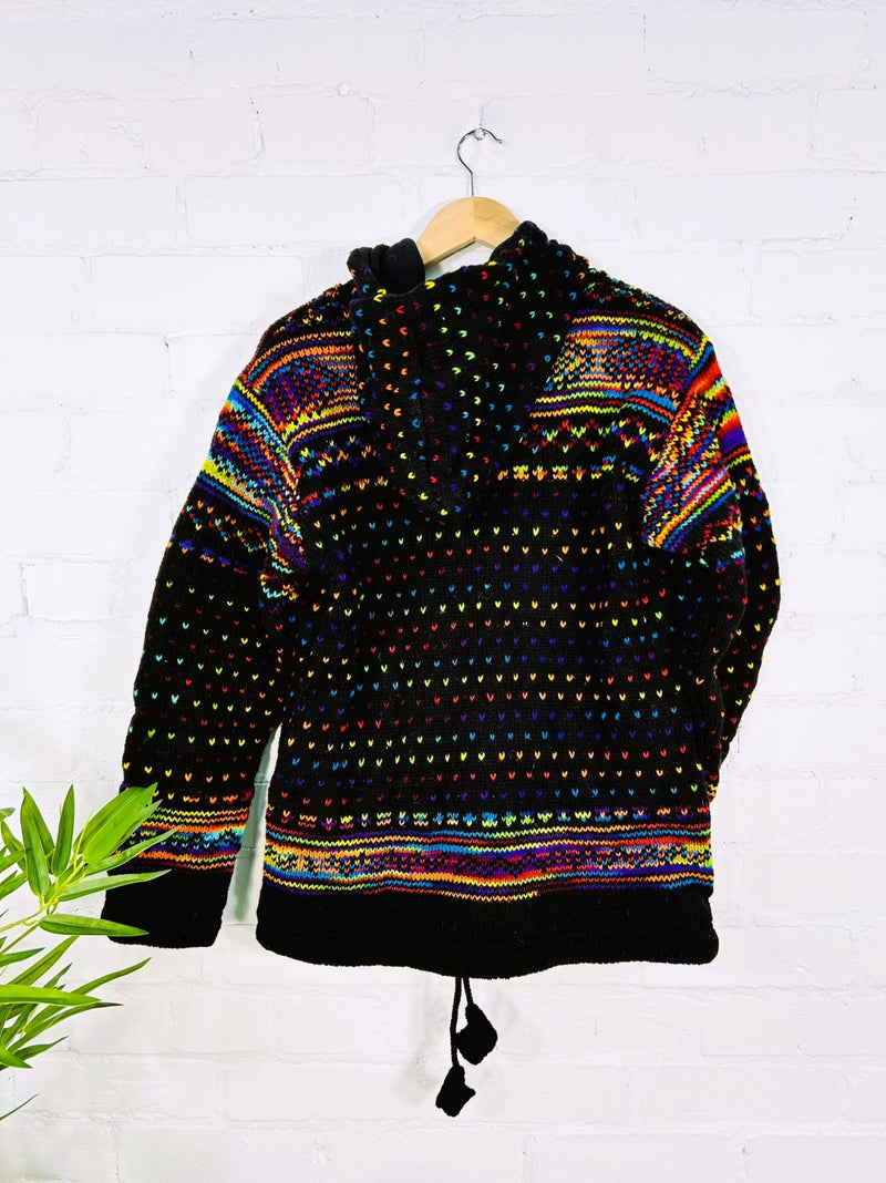 Rainbow Speckle Knitted Jacket