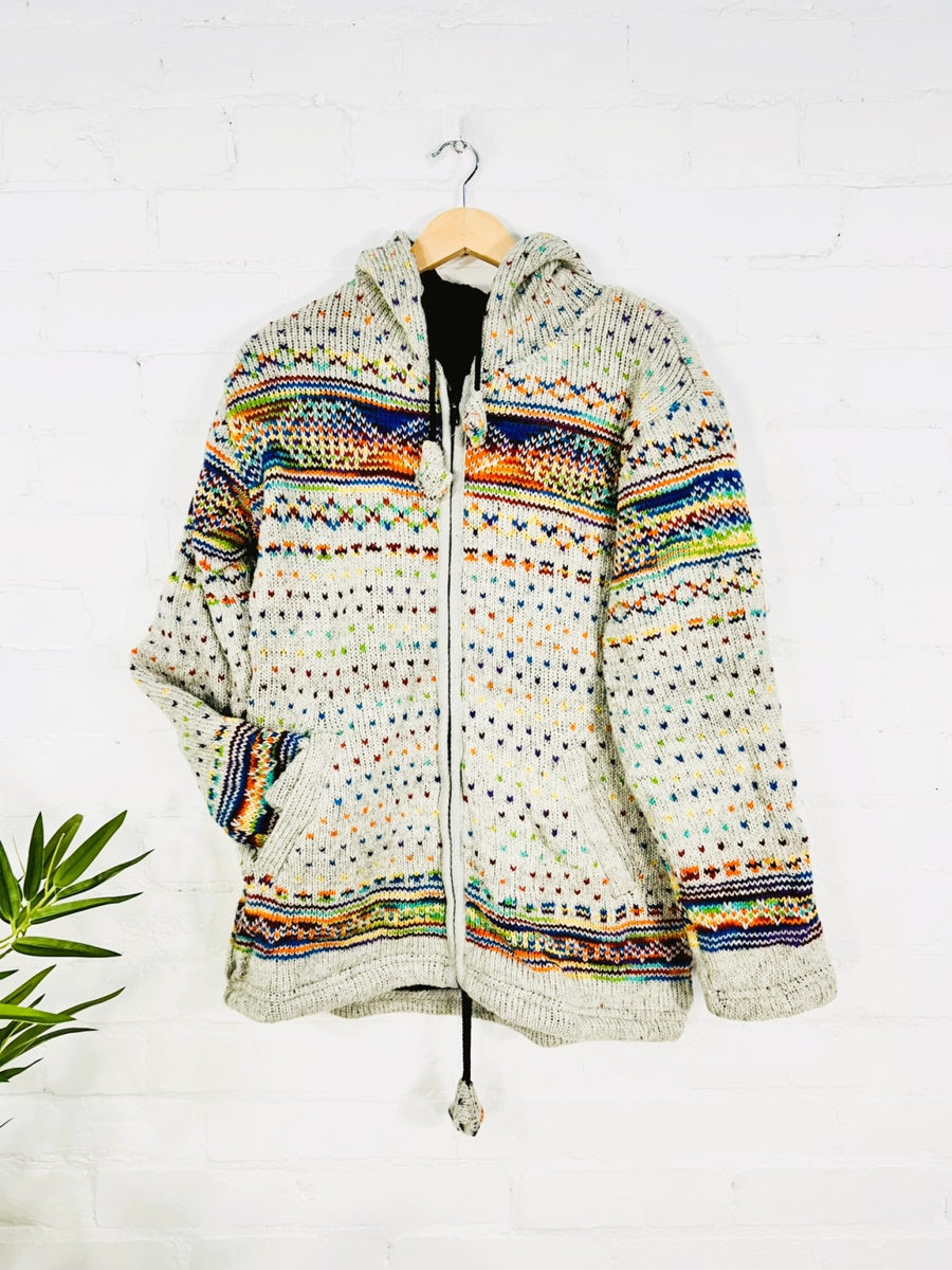 Rainbow Speckle Knitted Jacket