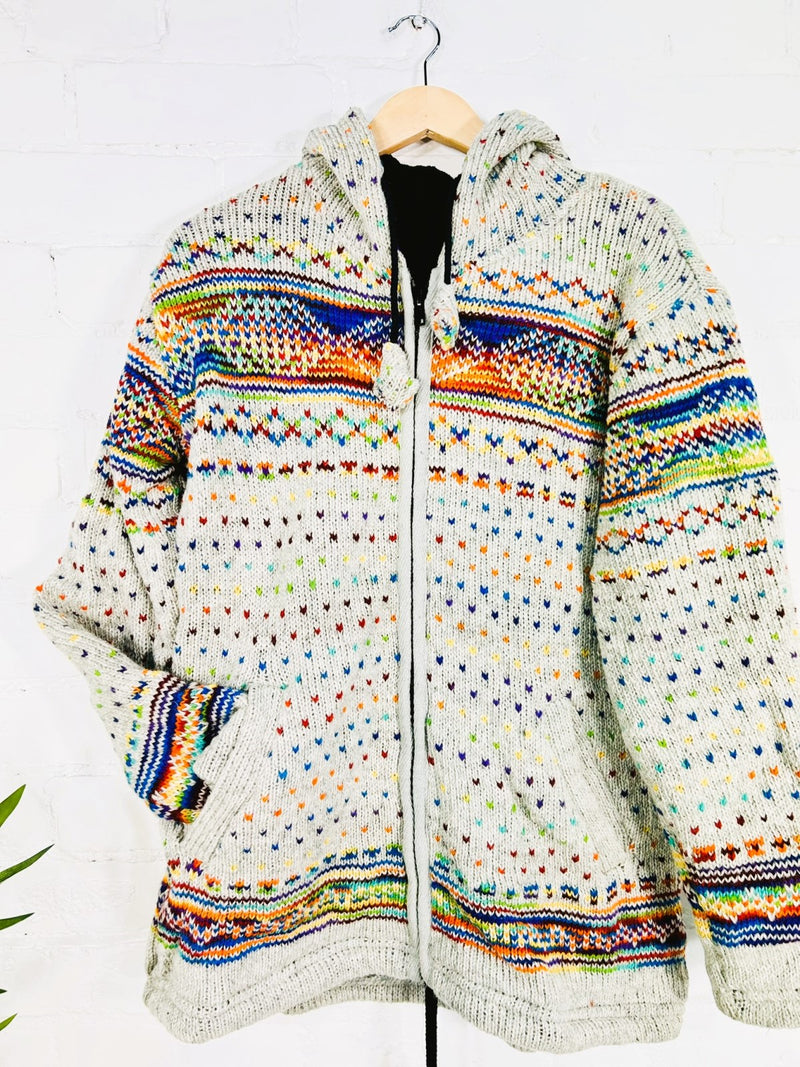 Rainbow Speckle Knitted Jacket