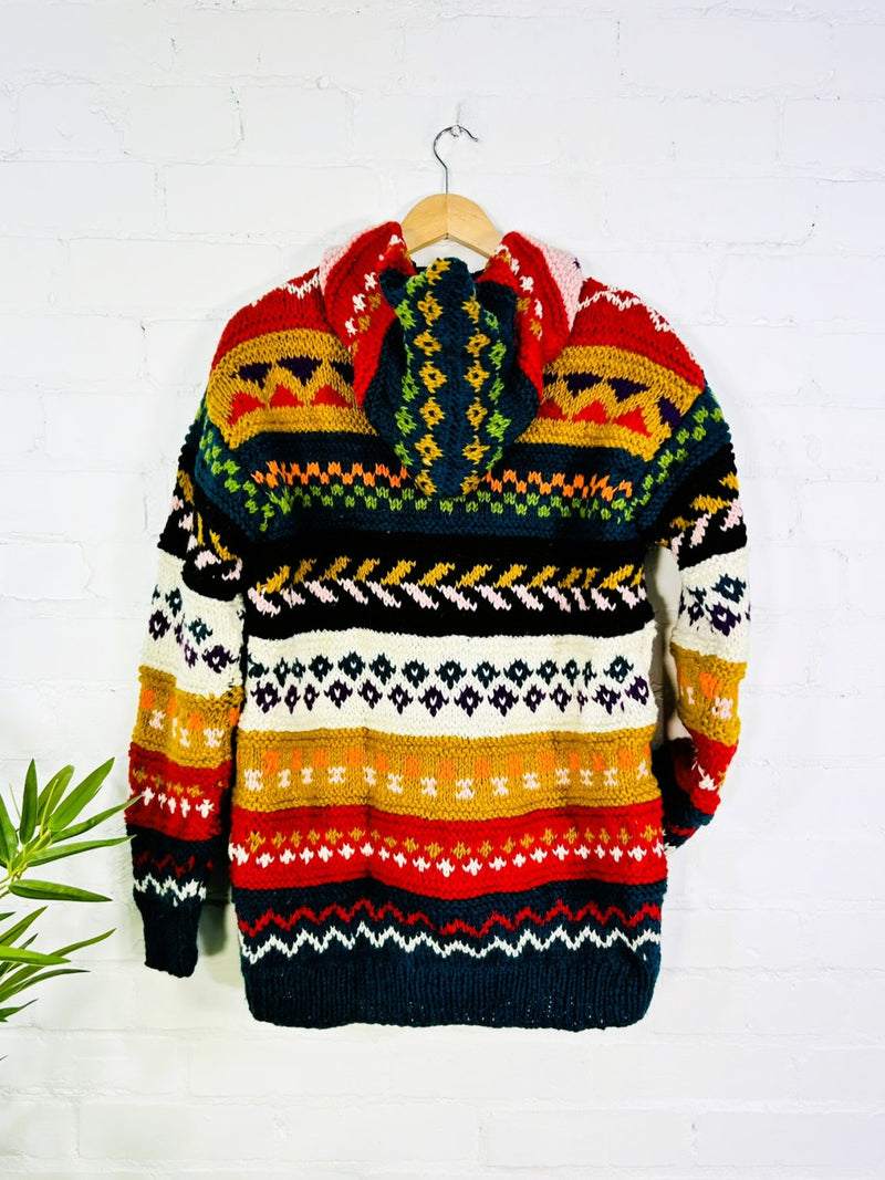 Multi Patterned Knitted Jacket