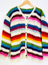 Multi Crochet Wool Cardigan