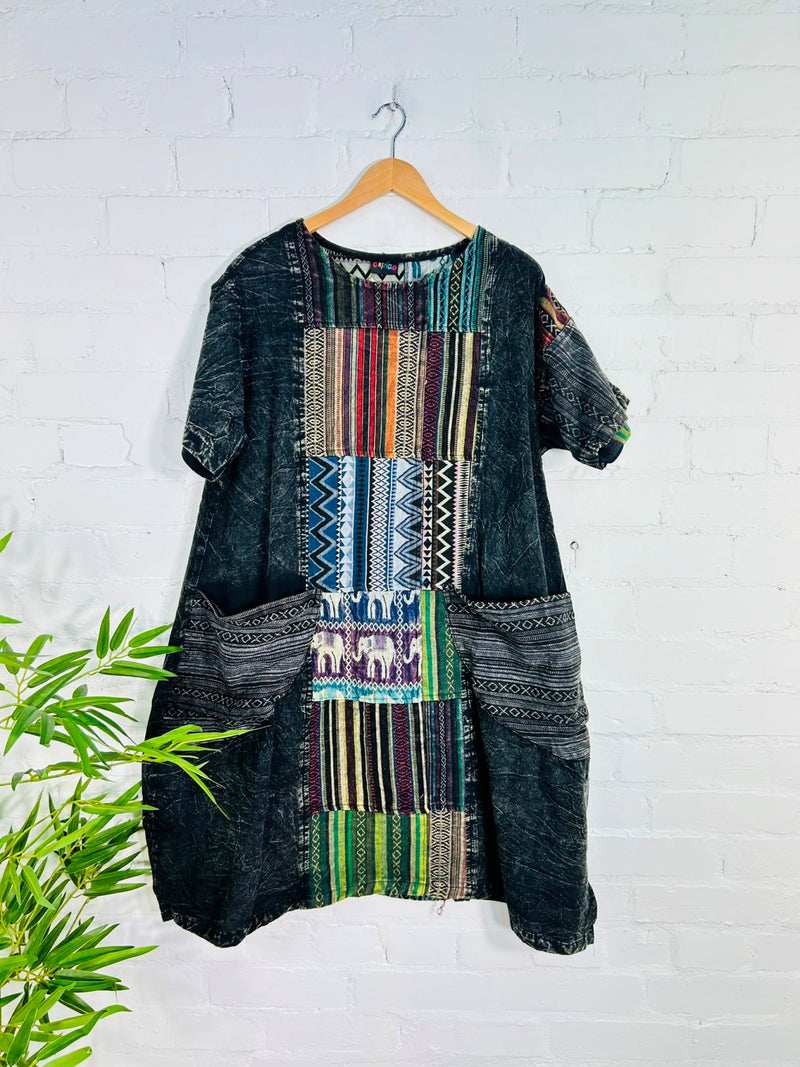 Short Sleeve Midi Dress