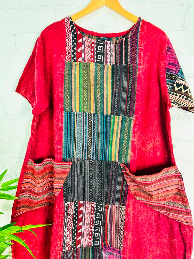 Short Sleeve Midi Dress