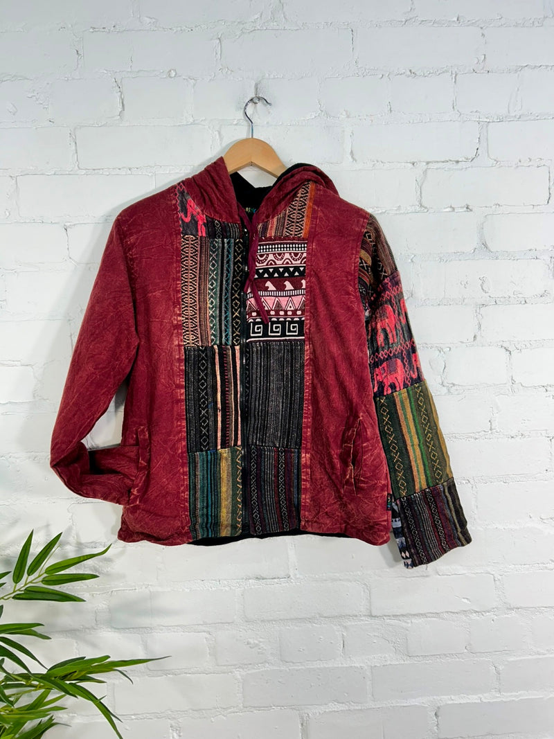 Lined Zip Hood Top