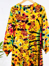 Tie Dye Long Sleeve Short Dress