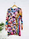 Tie Dye Long Sleeve Short Dress