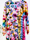 Tie Dye Long Sleeve Short Dress