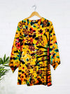 Tie Dye Long Sleeve Short Dress